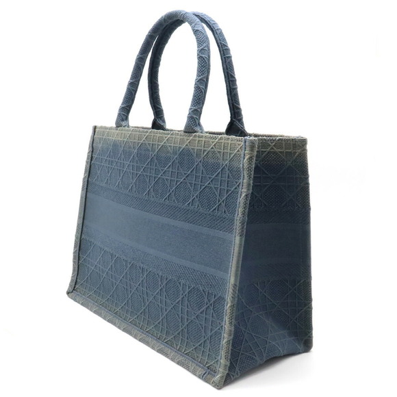 Dior Denim Tote  Christian Book Blue Medium - Picture 1 of 7
